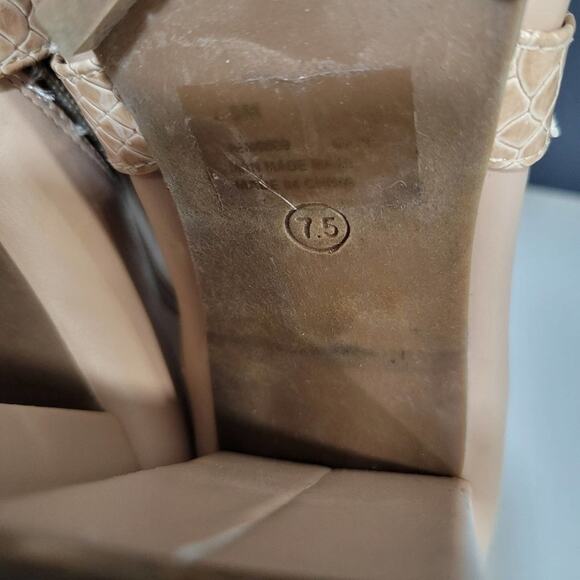 Cape Robbin Garnet Nude Heeled Booties with buckles and Snakeskin look S… - Picture 6 of 14